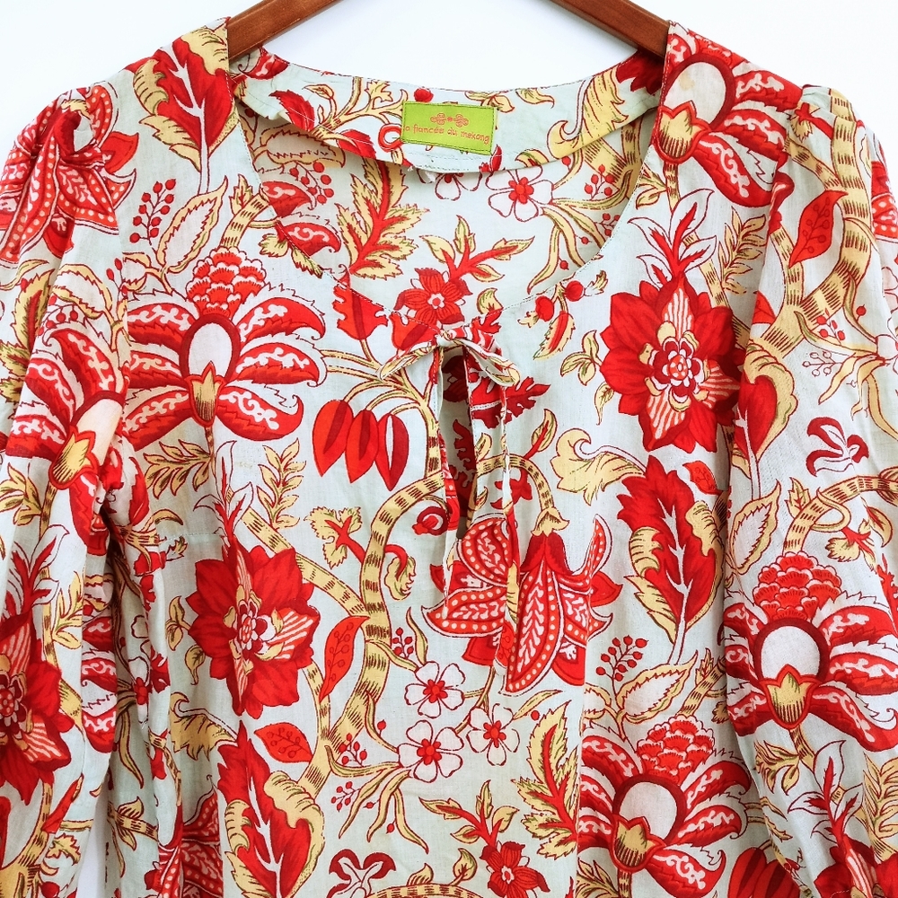 La Fiancee du Mekong Floral Cotton Dress - Picture 3 of 9
